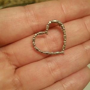 Real Diamond and sterling silver 925 heart charm!